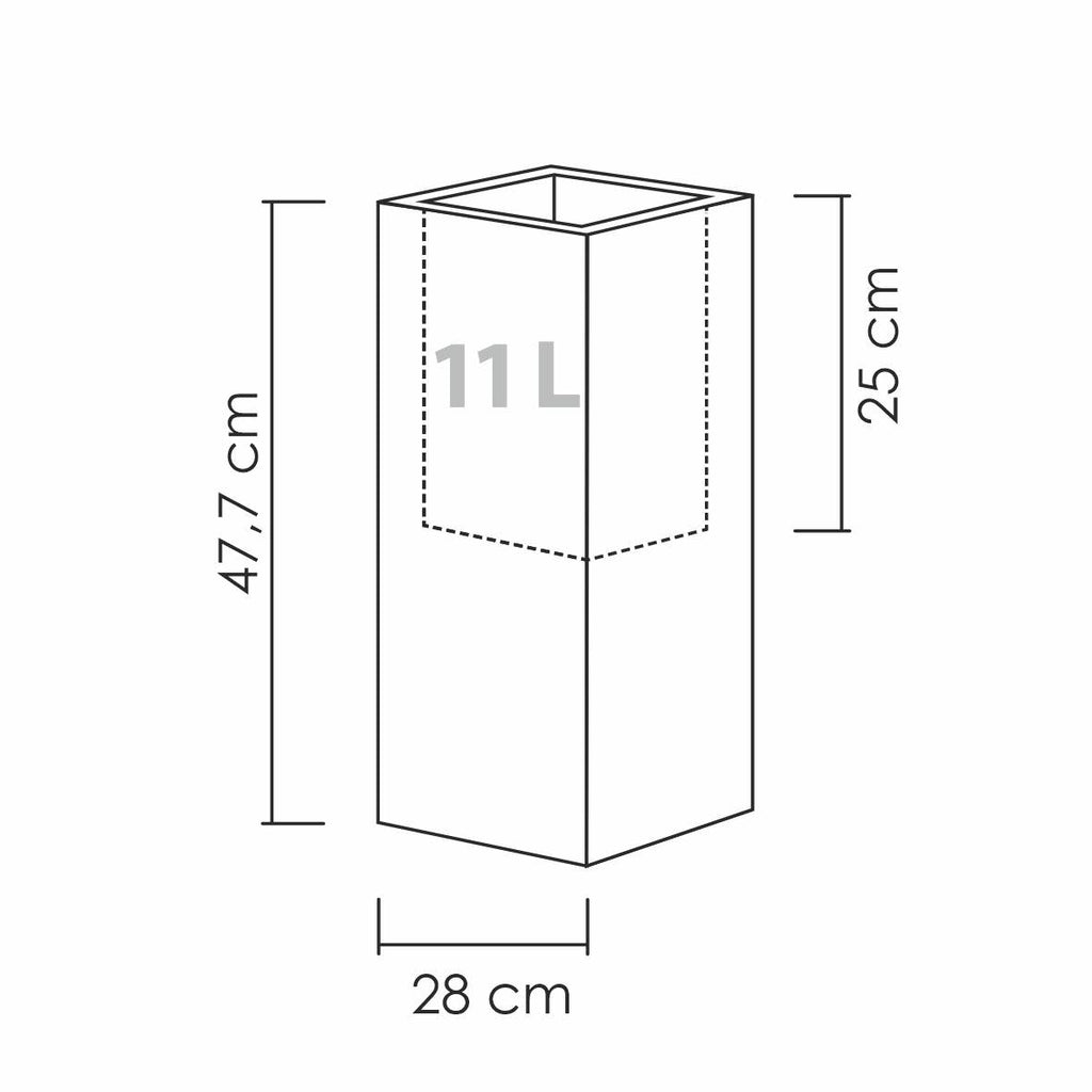 Blumentopf/Pflanzgefäß C-Cube 240 aus Kunststoff