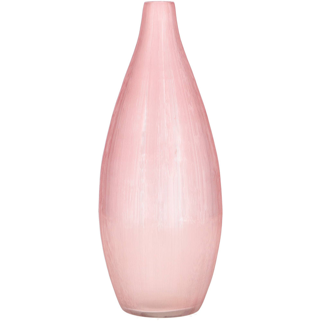 Glas Vase Foggia, D9,5cm, H20cm, Rosa