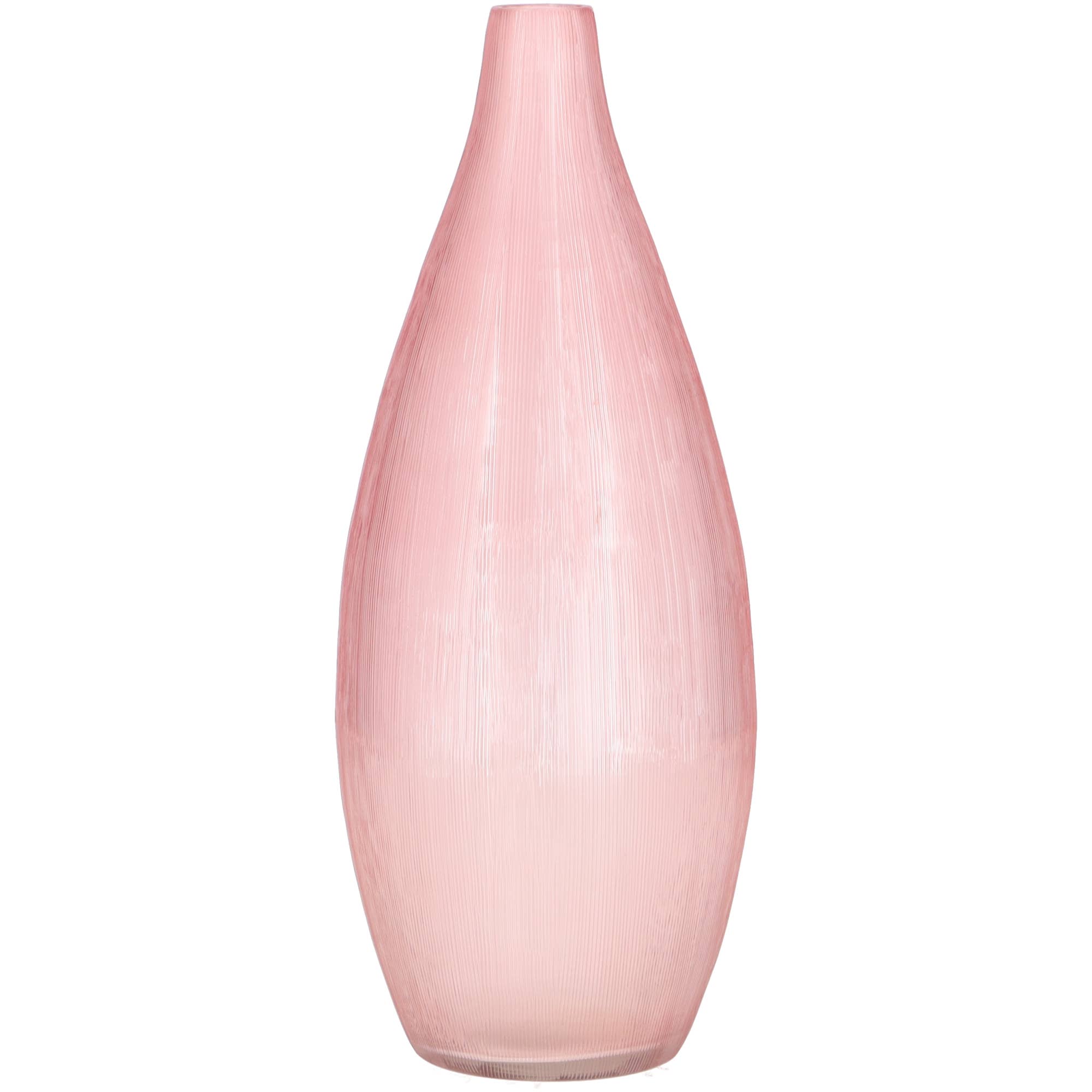 Glas Vase Foggia, D12cm, H31cm, Rosa