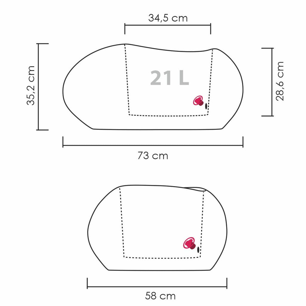 Blumentopf/Pflanzgefäß Flow 280 aus Kunststoff