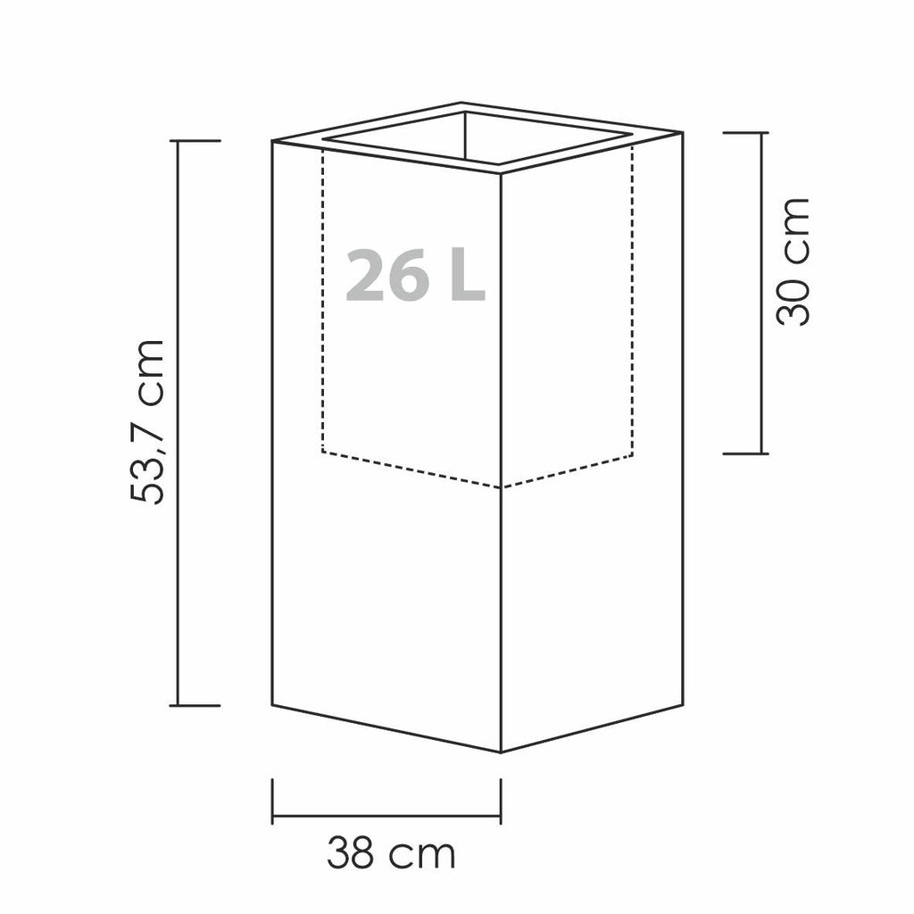 Blumentopf/Pflanzgefäß C-Cube 240 aus Kunststoff