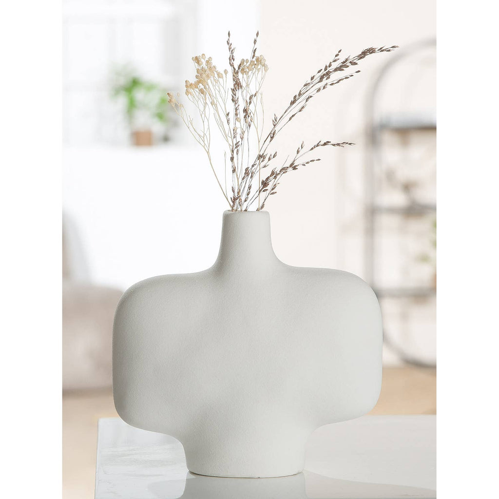 Vase Organico, weiß H.16,5 cm