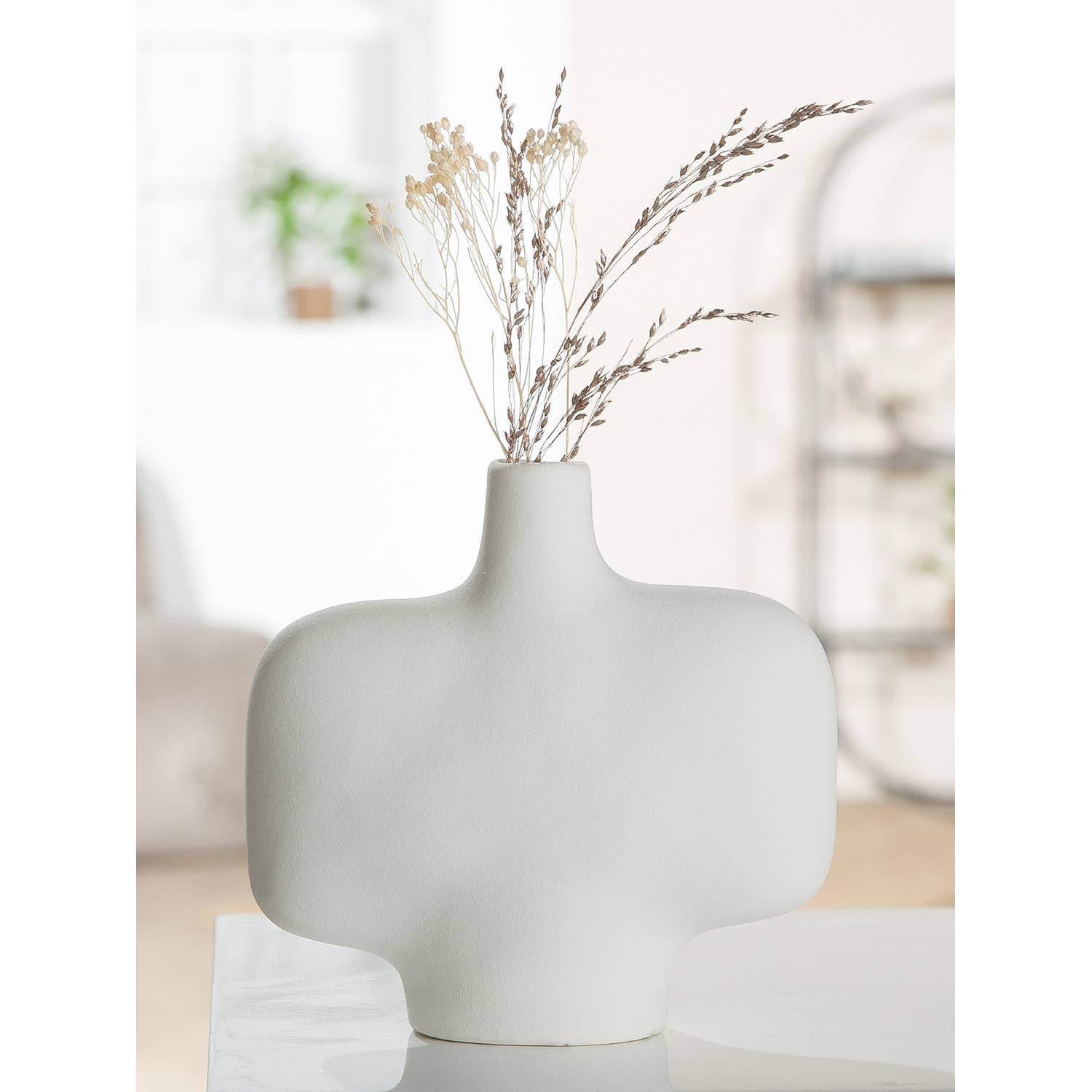 Vase Organico, weiß H.16,5 cm