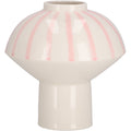 Keramik Vase Finley Bauchig, D21cm, H22cm, Rosa Gl