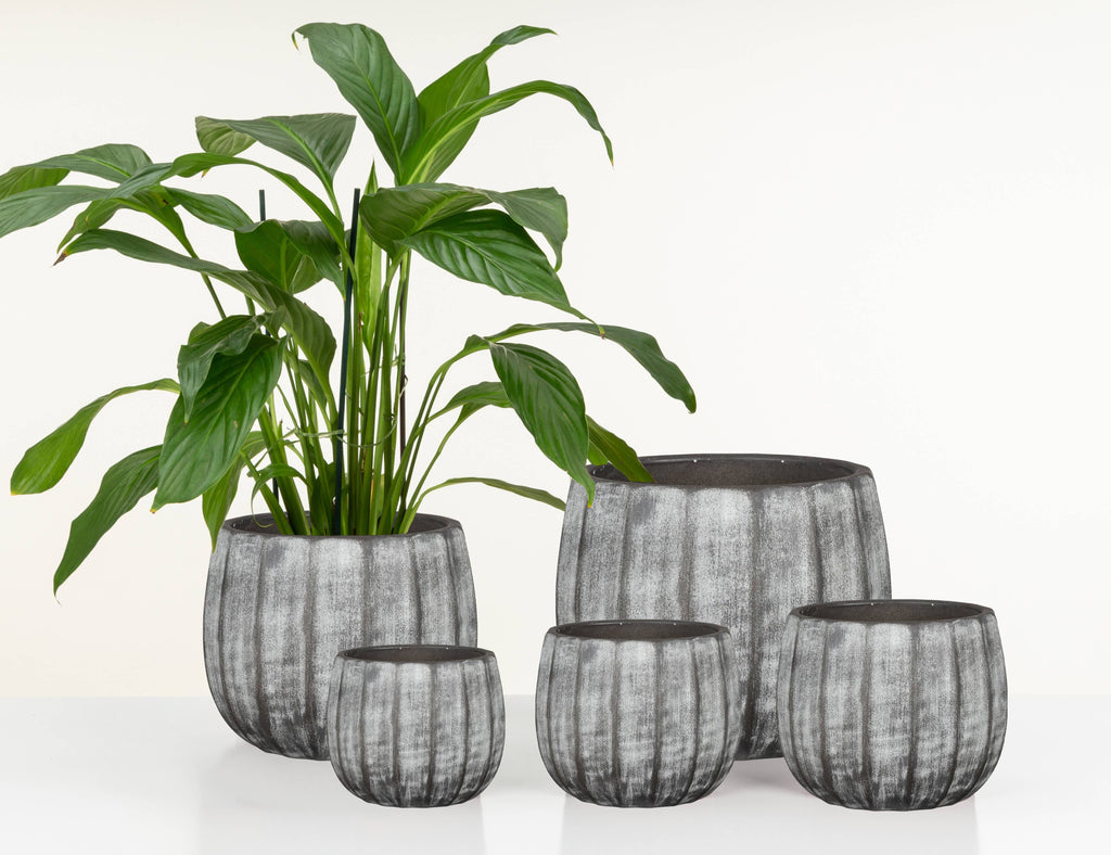 Blumentopf/Übertopf 784 Washed Grey aus Keramik