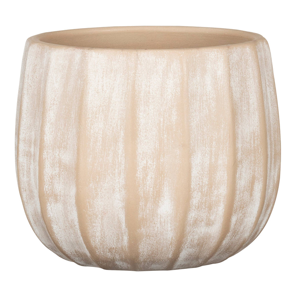 Blumentopf/Übertopf 784 Washed Cream aus Keramik