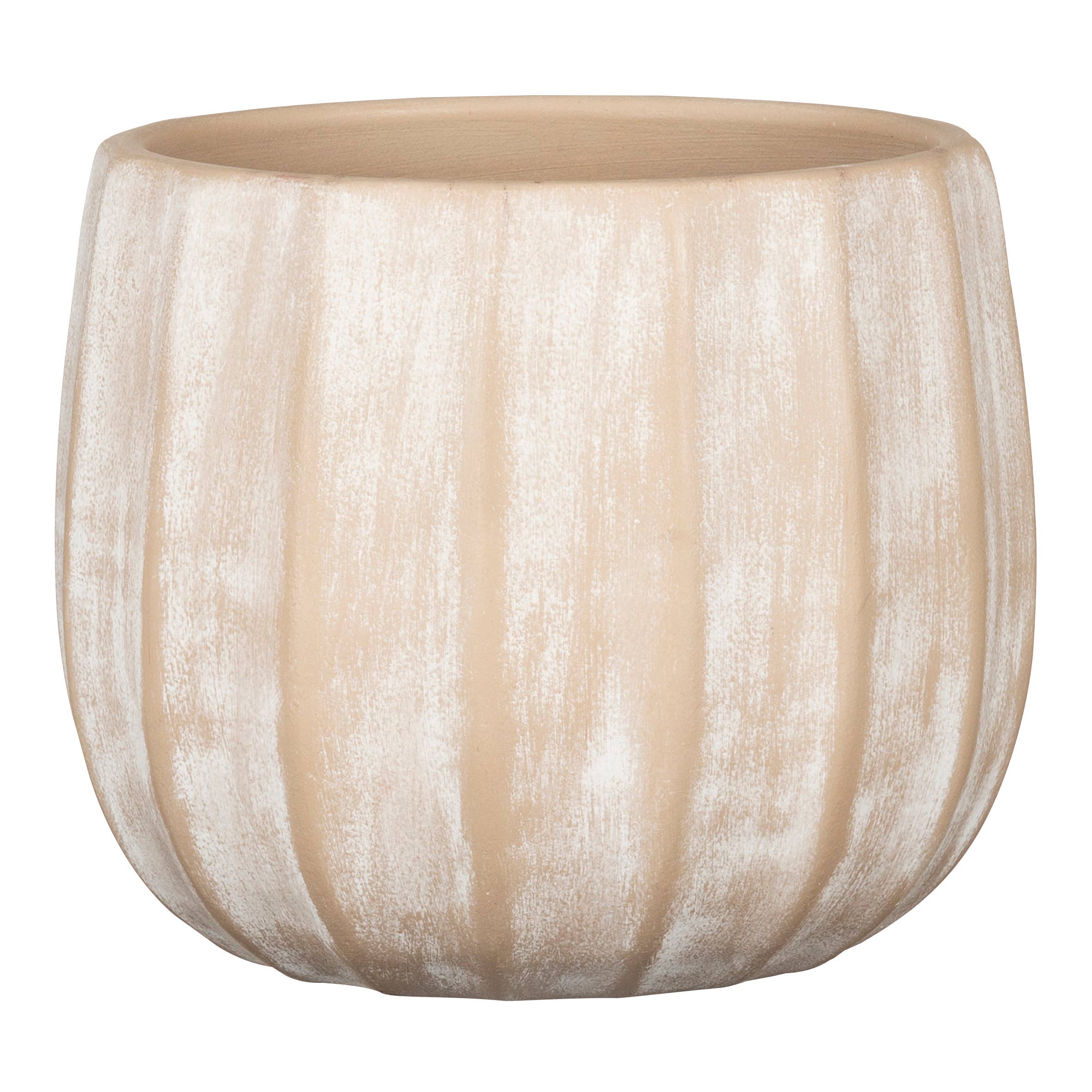 Blumentopf/Übertopf 784 Washed Cream aus Keramik