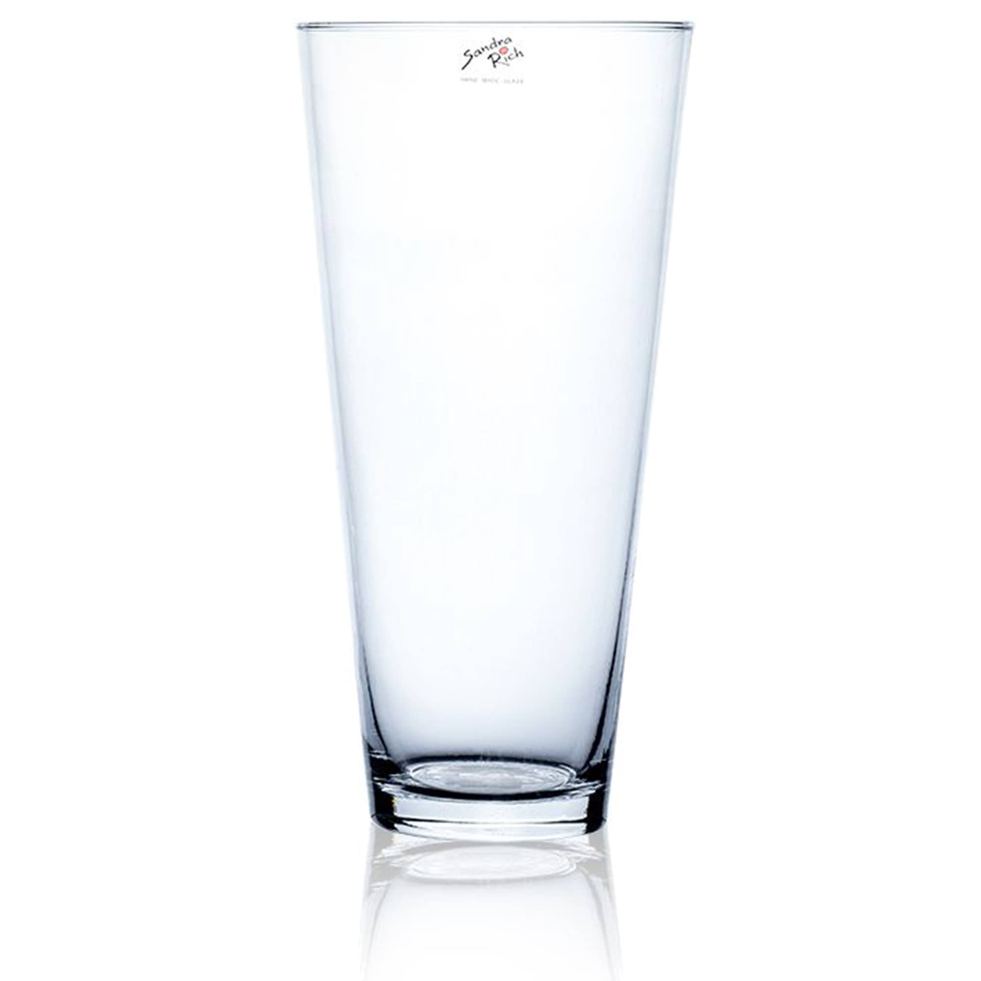 Glas Vase Basic, Rund, D15cm, H30cm, Klar