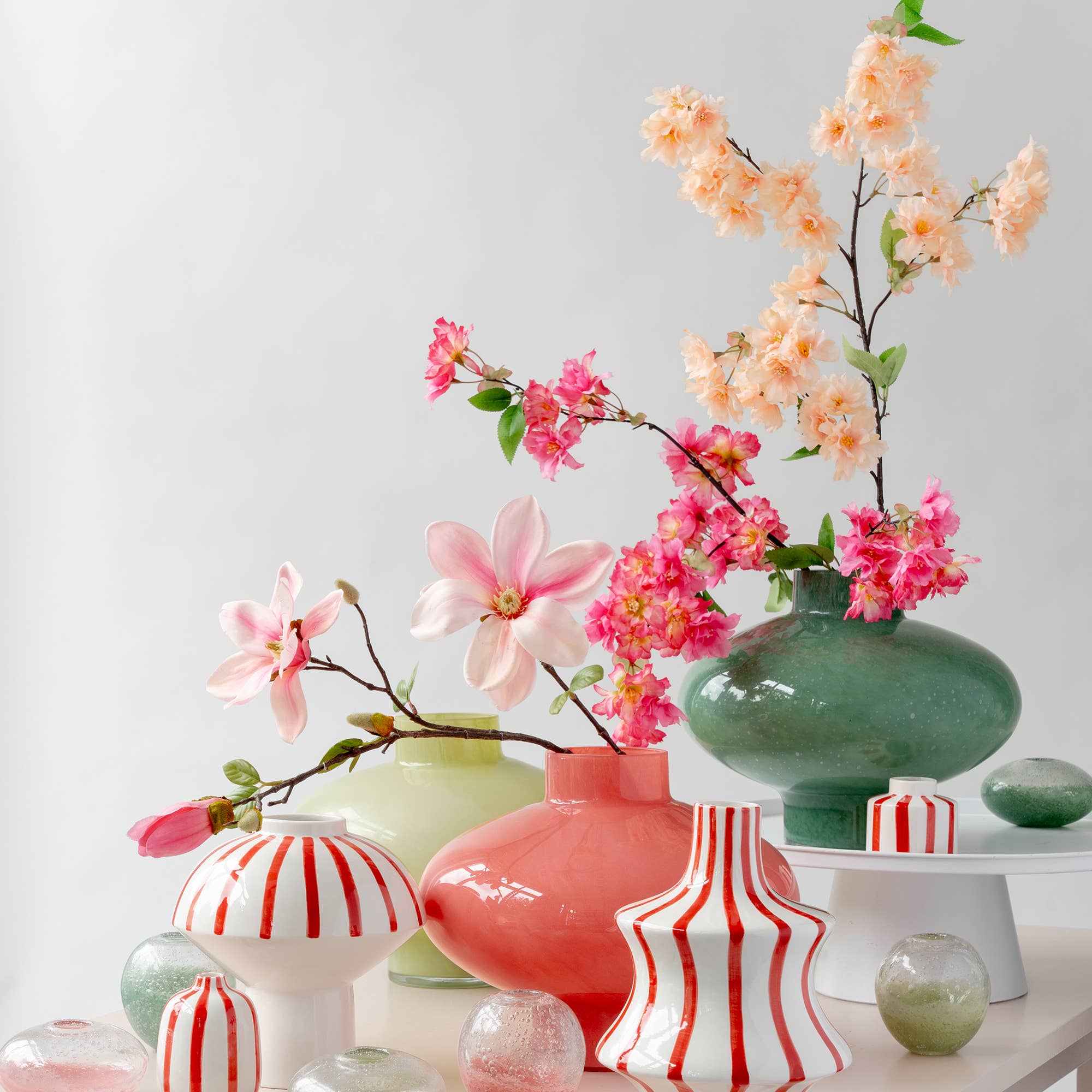 Keramik Vase Finley Bauchig, D21cm, H22cm, Rot Gla