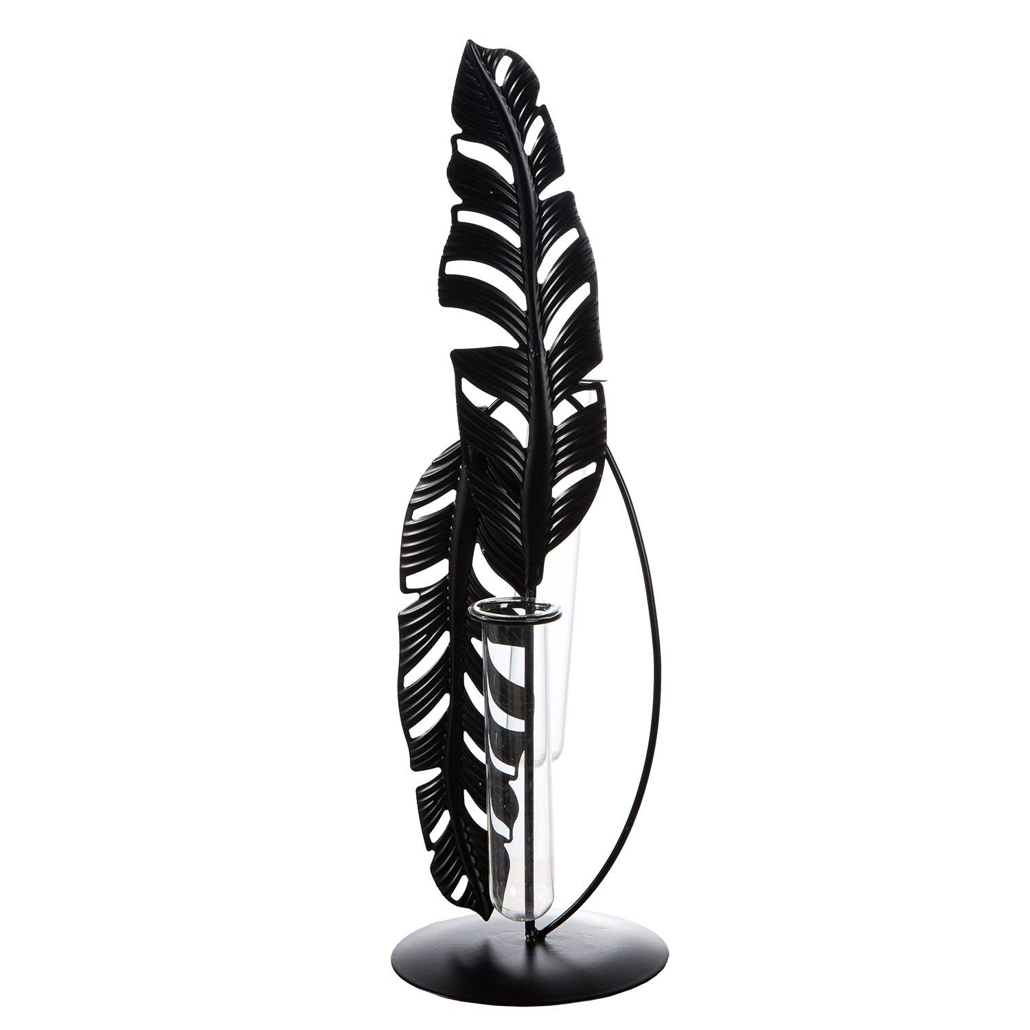 Vase Blatt Jakarta schwarz H. 34,5 cm, VE 6