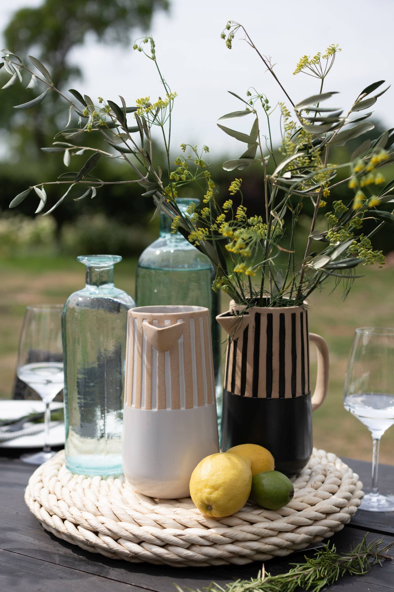 Recycling Glas Flasche Hera, H28Cm, D10Cm, 1,5L, G