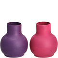 Metall Vase Carol, 2 Farben, D8cm, H10cm, Lila/Pin