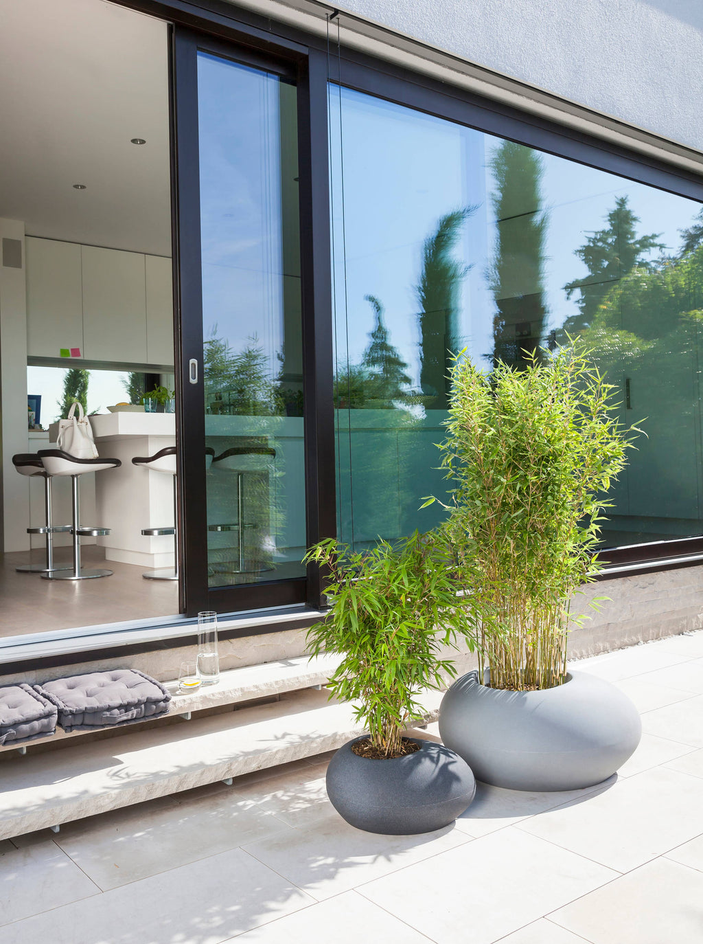 Blumentopf/Pflanzgefäß Flow 280 aus Kunststoff