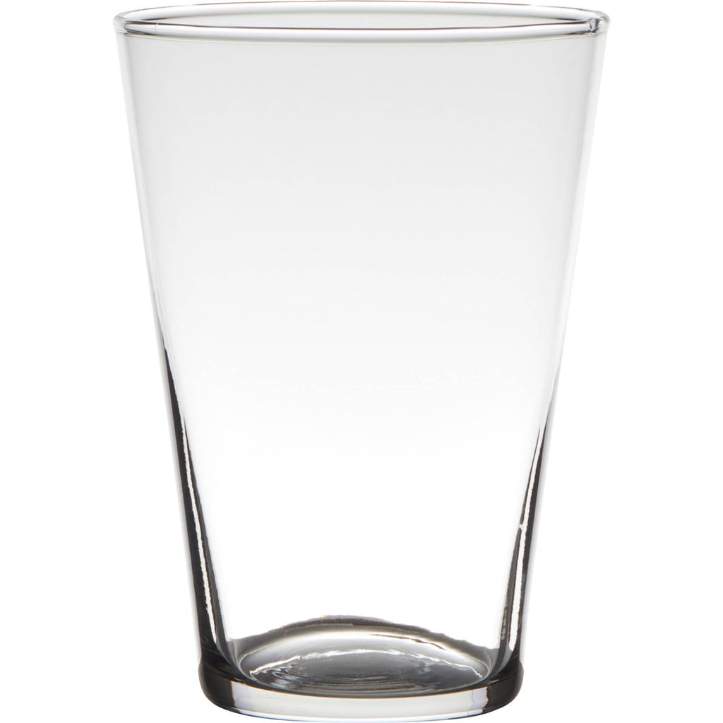 Glas Vase Basic Konus, D14cm, H20cm, Klar#12