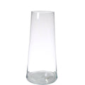 Glas Trapezvase Donna, D18cm, H35cm, Klar