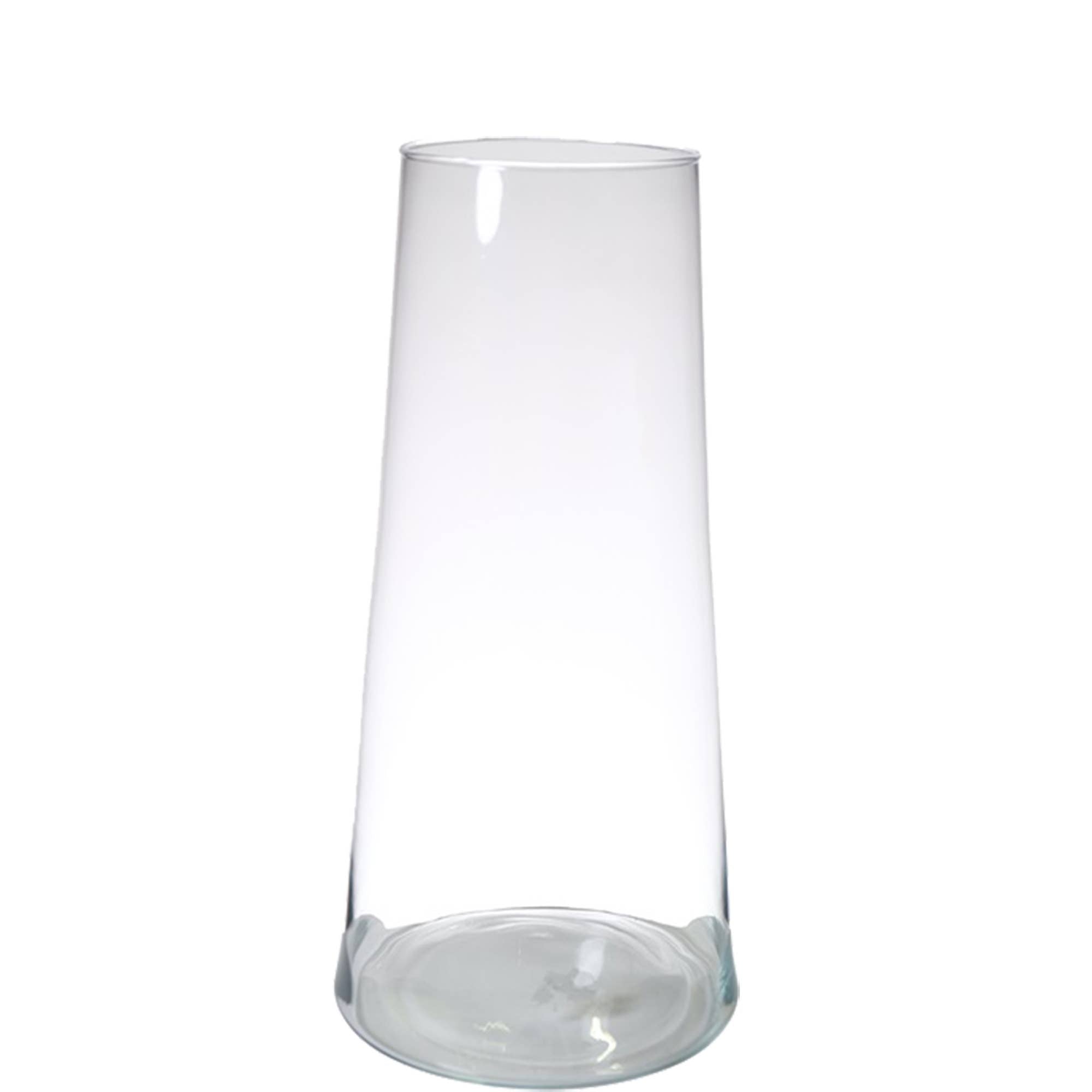 Glas Trapezvase Donna, D18cm, H35cm, Klar