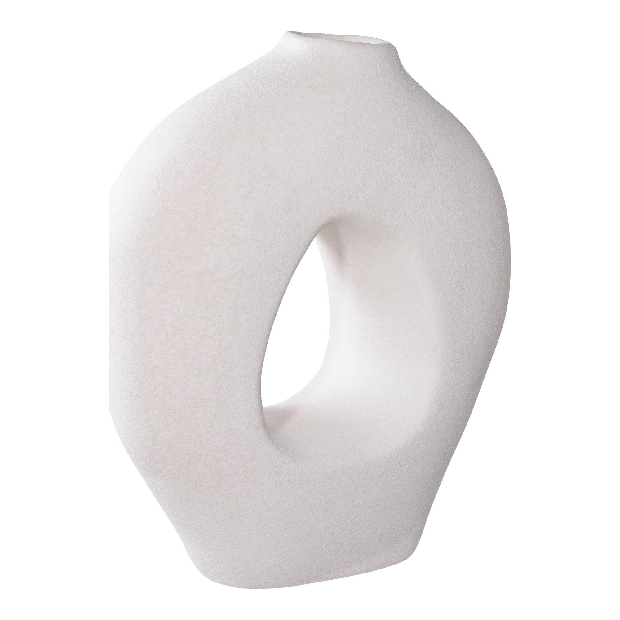 Vase - Vase. Keramik. Weiß 24x10,5x27,8 cm