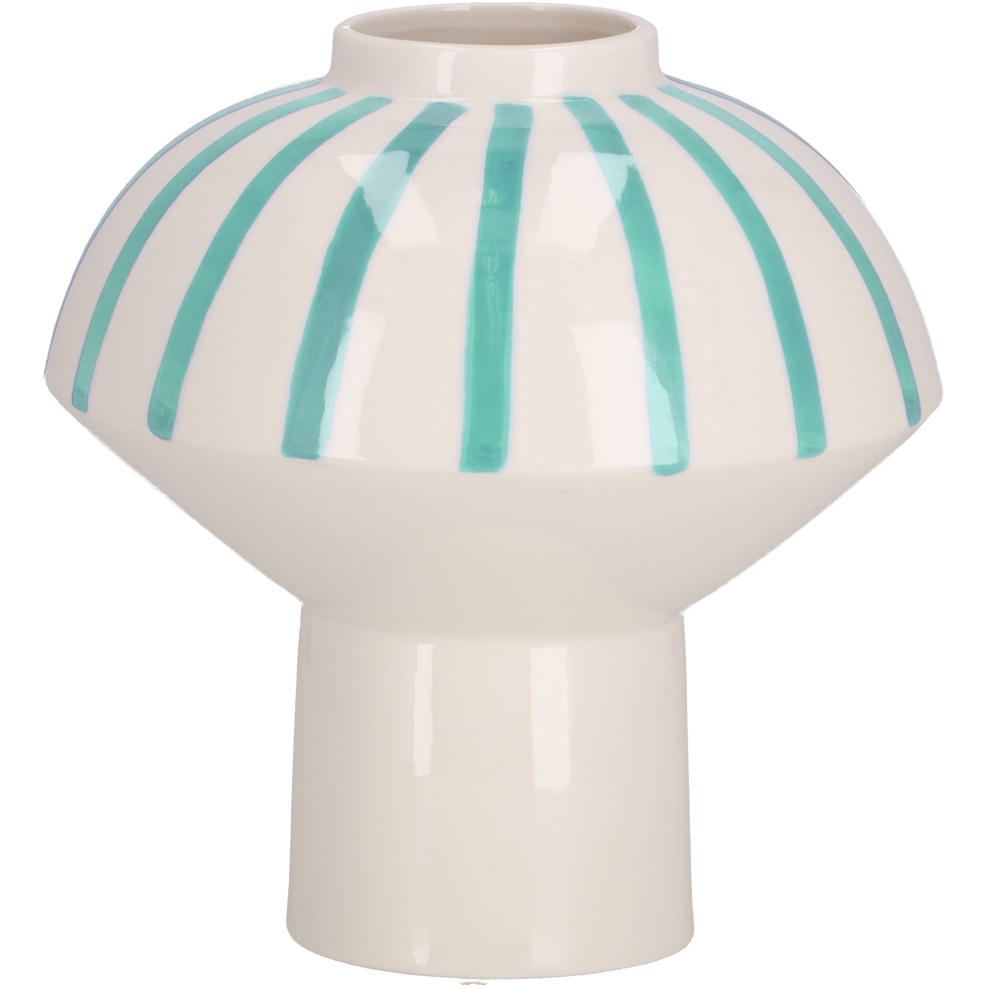 Keramik Vase Finley Bauchig, D21cm, H22cm, Grün Gl