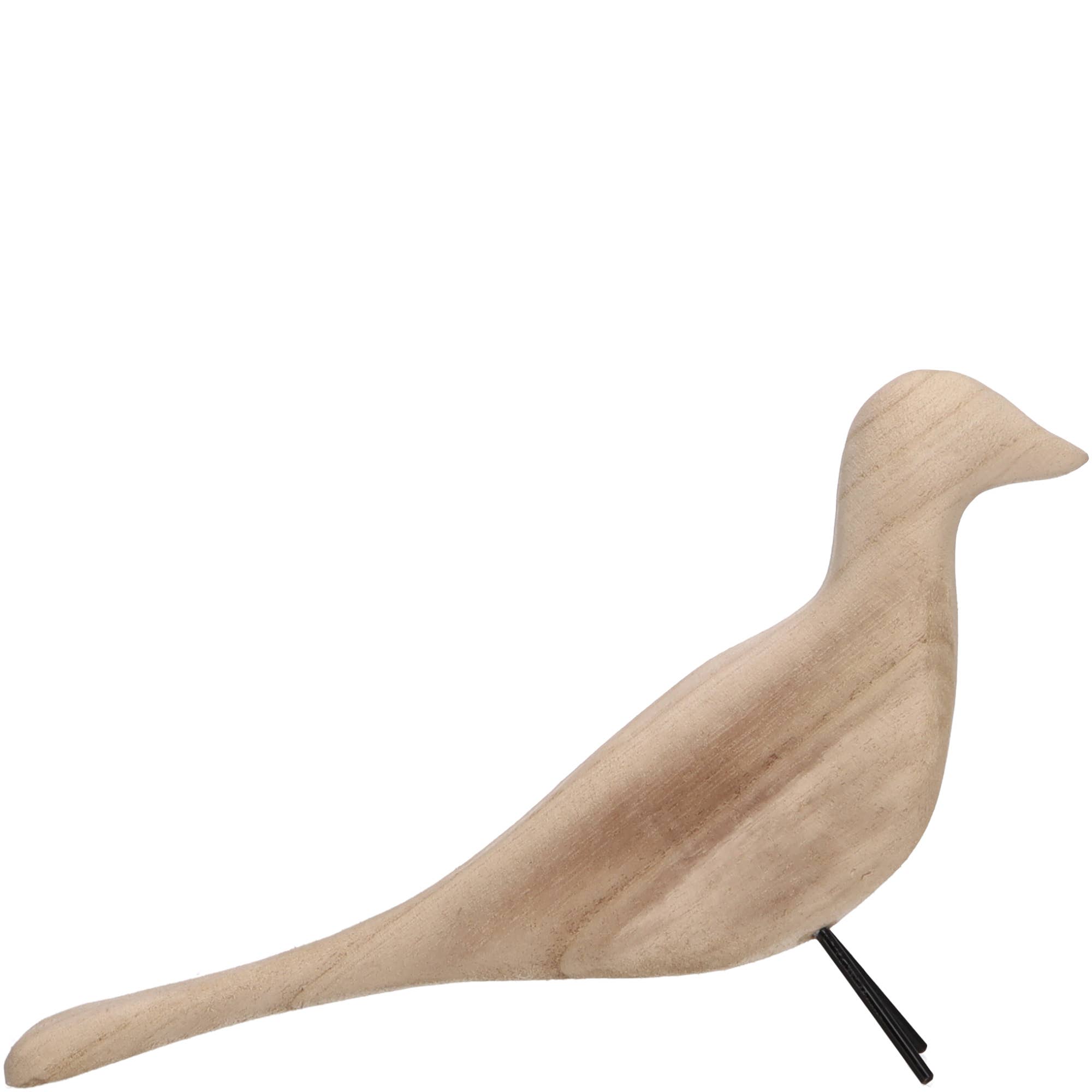 Holz Vogel Luigi, L34cm, B5,5cm, H12cm, Natur