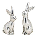 Hase aus Keramik Silber 2-fach, (B/H/T) 8x28x12cm 8x24x14cm