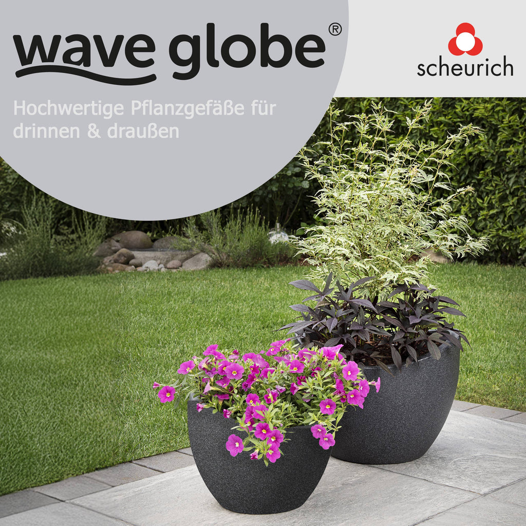 Blumentopf/Pflanzgefäß Wave Globe 250 aus Kunststoff