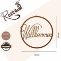 Willkommen Türkranz Boho Fensterdeko Rost Deko Türschild