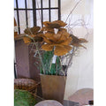 Edelrost Gartendeko Blume | Vintage Deko Metall Blumenstab