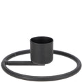 Metall Kerzenhalter Eldan Für Stabkerze, D8cm, H2cm, Schwarz