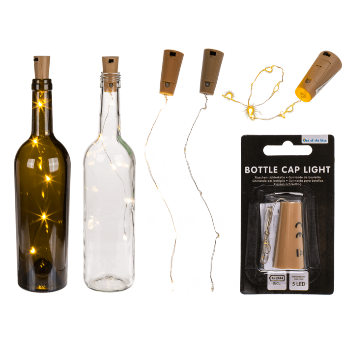 Flaschendeckel-Licht mit 5 warmweißen LEDs (inkl.