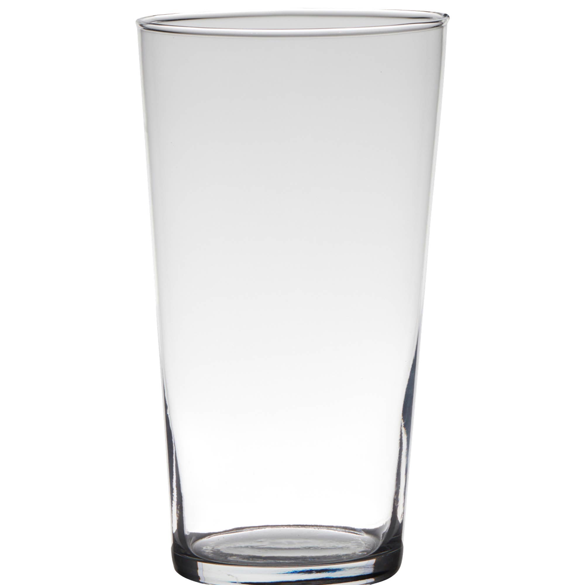 Glas Vase Basic Konus, D14cm, H25cm, Klar